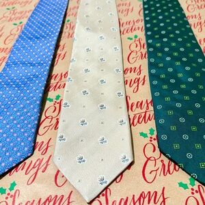 Ermenegildo Zegna Tie Trio - Blue, Cream, Green